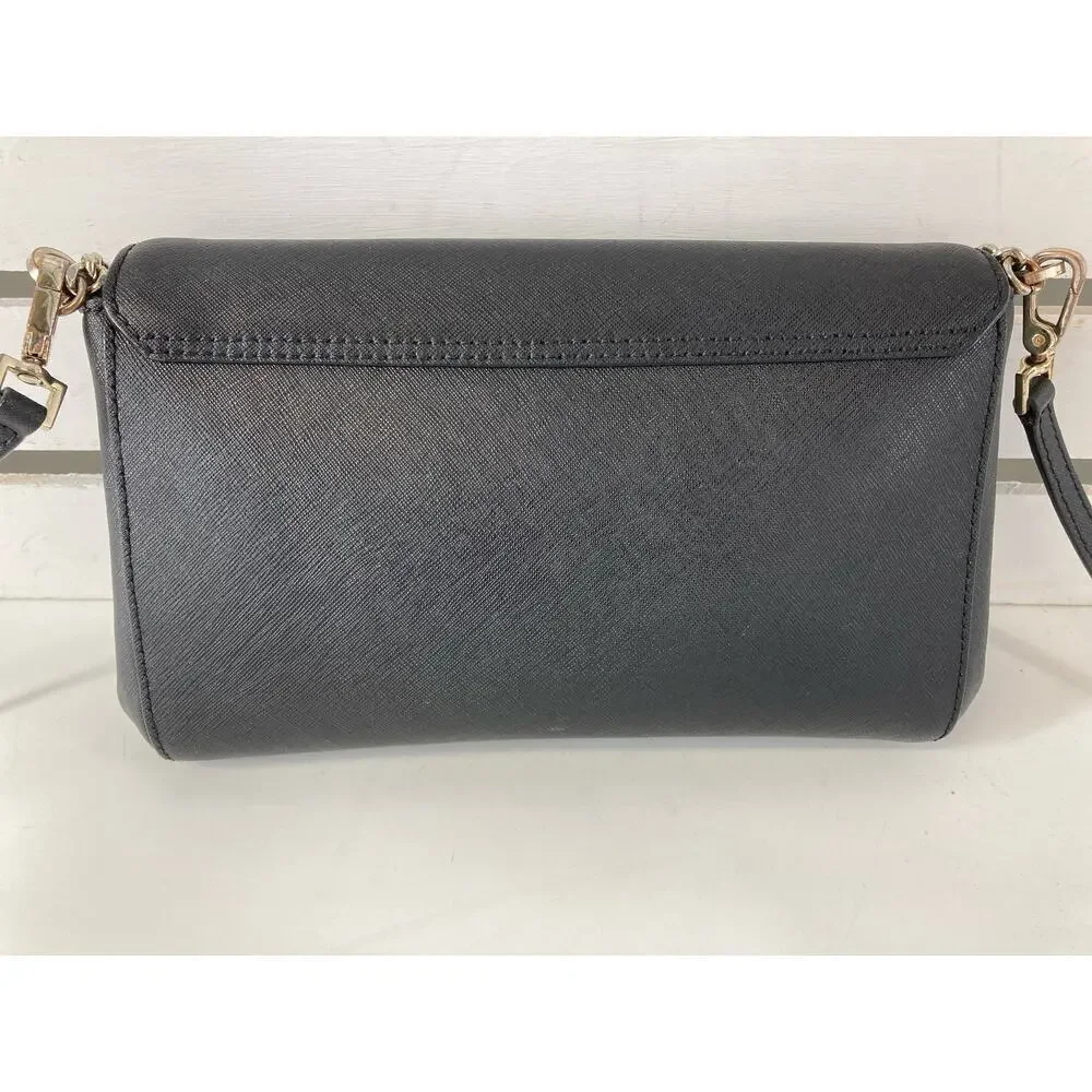 KATE SPADE, SMALL BLACK SAFFIANO LEATHER CROSSBODY BAG (ASIS)